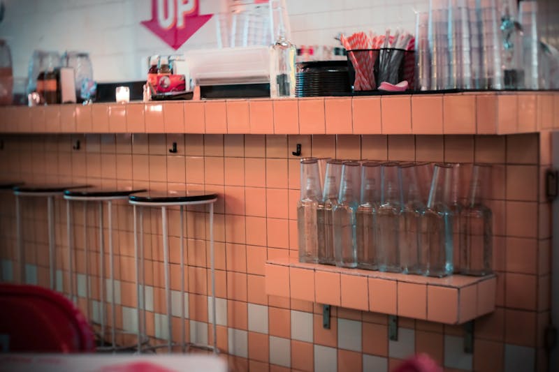 Dions restaurant front counter and ordering area